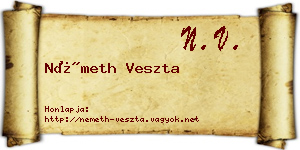 Németh Veszta névjegykártya